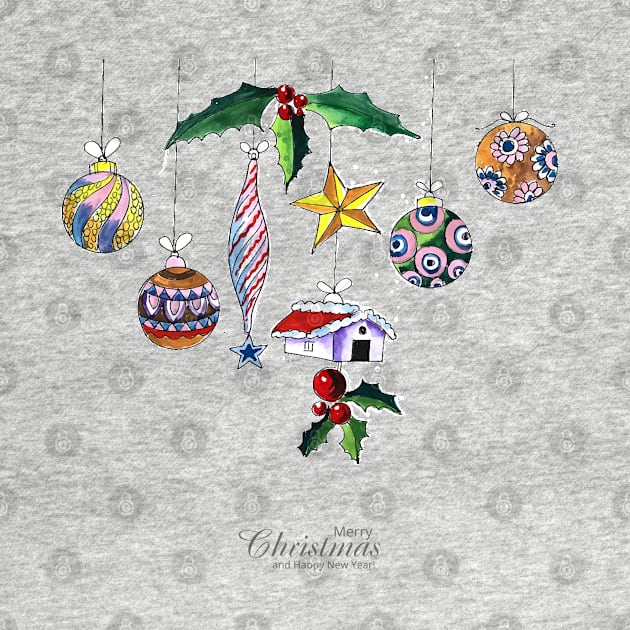 Hand drawn Christmas Elements by Mako Design 